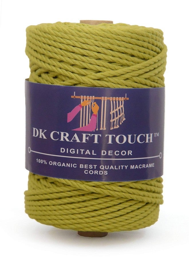 DK Craft Touch خيط قطني للمكرمية من دي كي كرافت تاتش، 3 مم، خيوط/حبال للأعمال الحرفية، حبال تعليق النباتات 3 طبقات (أخضر صافية، 3 مم، طول 100 متر) - Image 4